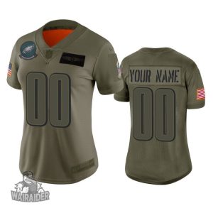 Customized Eagles Jersey Women’s Camo Jersey, Camo 2019 Salute to Service Limited Jersey – Replica
