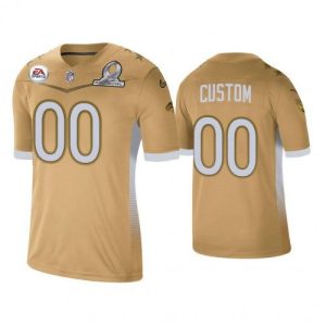 Custom Philadelphia Eagles #00 Gold 2021 NFC Pro Bowl Game Jersey