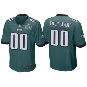 Youth Philadelphia Eagles Green Super Bowl LII Bound Game Customized Jersey