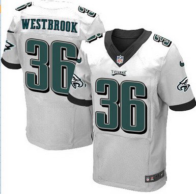 Elite Men's Brian Westbrook White Road Jersey - #36 Football Philadelphia  Eagles Vapor Untouchable Size 40/M