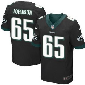 Philadelphia Eagles #65 Lane Johnson Black Alternate NFL Nike Elite Jersey – Replica