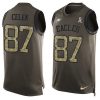 Men’s Philadelphia Eagles #11 Carson Wentz Green Salute to Service Hot Pressing Player Name & Number Nike NFL Tank Top Jersey – Replica