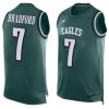 Men’s Philadelphia Eagles #11 Carson Wentz Midnight Green Hot Pressing Player Name & Number Nike NFL Tank Top Jersey – Replica