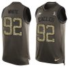 Men’s Philadelphia Eagles #65 Lane Johnson Green Salute to Service Hot Pressing Player Name & Number Nike NFL Tank Top Jersey
