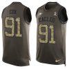 Men’s Philadelphia Eagles #96 Bennie Logan Green Salute to Service Hot Pressing Player Name & Number Nike NFL Tank Top Jersey