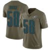 Nike Philadelphia Eagles #65 Lane Johnson Olive Men’s Stitched NFL Limited 2017 Salute To Service Jersey