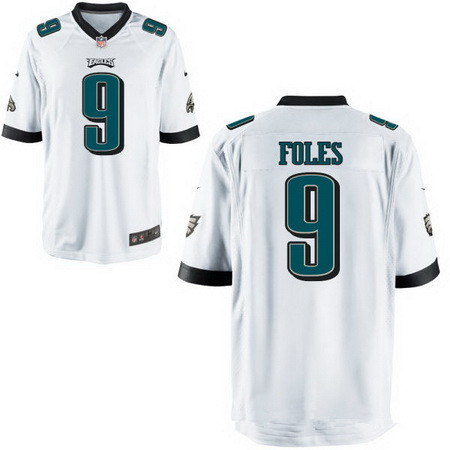Men’s Philadelphia Eagles #9 Nick Foles White Road Stitched NFL Nike Elite Jersey – Replica