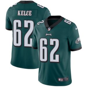 Nike Philadelphia Eagles #62 Jason Kelce Midnight Green Team Color Men’s Stitched NFL Vapor Untouchable Limited Jersey