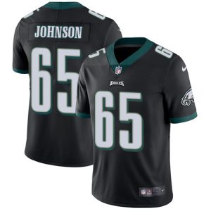 Nike Philadelphia Eagles #65 Lane Johnson Black Alternate Men’s Stitched NFL Vapor Untouchable Limited Jersey