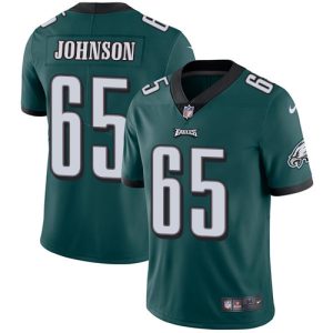 Nike Philadelphia Eagles #65 Lane Johnson Midnight Green Team Color Men’s Stitched NFL Vapor Untouchable Limited Jersey