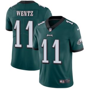 Nike Philadelphia Eagles #11 Carson Wentz Midnight Green Team Color Men's Stitched NFL Untouchable Limited Jersey - Replica