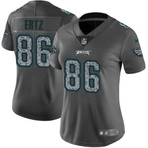 Women’s Nike Philadelphia Eagles #86 Zach Ertz Gray Static Stitched NFL Vapor Untouchable Limited Jersey