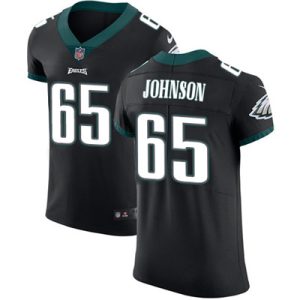 Men’s Nike Philadelphia Eagles #65 Lane Johnson Black Alternate Stitched NFL Vapor Untouchable Elite Jersey