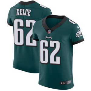 Men’s Nike Philadelphia Eagles #62 Jason Kelce Midnight Green Team Color Stitched NFL Vapor Untouchable Elite Jersey