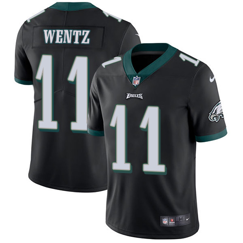 Youth Nike Philadelphia Eagles #11 Carson Wentz Black Alternate Stitched NFL  Untouchable Limited Jersey – Replica