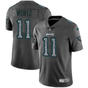 Youth Nike Philadelphia Eagles #11 Carson Wentz Gray Static Stitched NFL Untouchable Limited Jersey - Replica