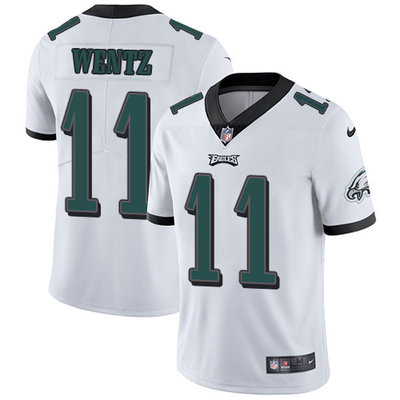 Youth Nike Philadelphia Eagles #11 Carson Wentz White Stitched NFL  Untouchable Limited Jersey – Replica
