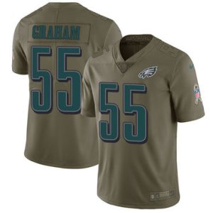 Youth Nike Philadelphia Eagles #55 Brandon Graham Olive Stitched NFL Limited 2017 Salute to Service Jersey – Replica