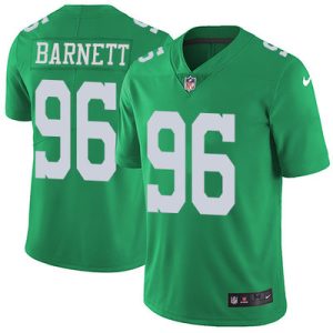 Youth Nike Philadelphia Eagles #96 Derek Barnett Green Stitched NFL Limited Rush Jersey – Replica