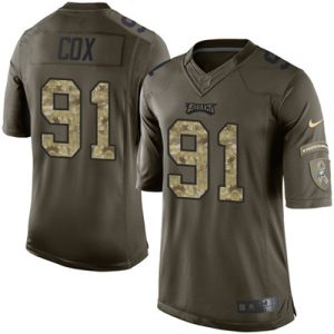 Youth Nike Philadelphia Eagles #91 Fletcher Cox Green Stitched NFL Limited 2015 Salute to Service Jersey – Replica