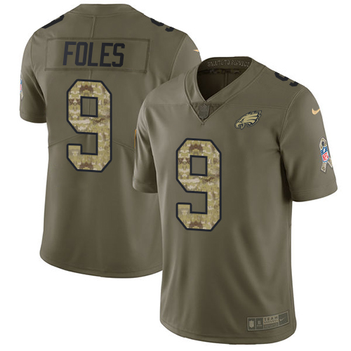 Mens Philadelphia Eagles Nick Foles Nike Midnight Green Game Jersey