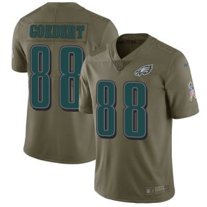 Nike Philadelphia Eagles #88 Dallas Goedert Olive Stitched NFL Limited 2017 Salute To Service Jersey – Replica