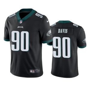 Men’s Philadelphia Eagles #90 Jordan Davis Black  Untouchable Limited Stitched Jersey – Replica