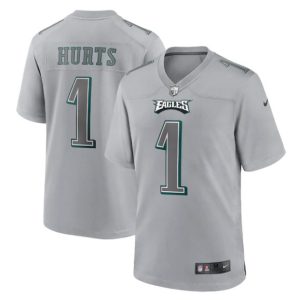 Jalen Hurts Jersey Stitched Men’s Gray Jersey, Atmosphere Fashion Stitched Game Jersey – Replica