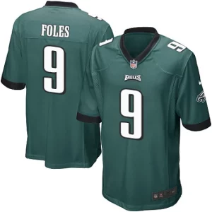 Nick Foles No.9 For Youth Green Philadelphia Eagles Game Jersey – Replica