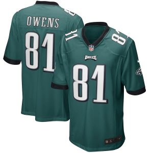 Terrell Owens Philadelphia Eagles Game Retired Player Jersey – Midnight Green – Replica