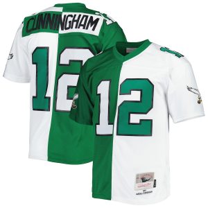 Randall Cunningham Philadelphia Eagles Mitchell & Ness 1990 Split Legacy Replica Jersey – Kelly Green/White