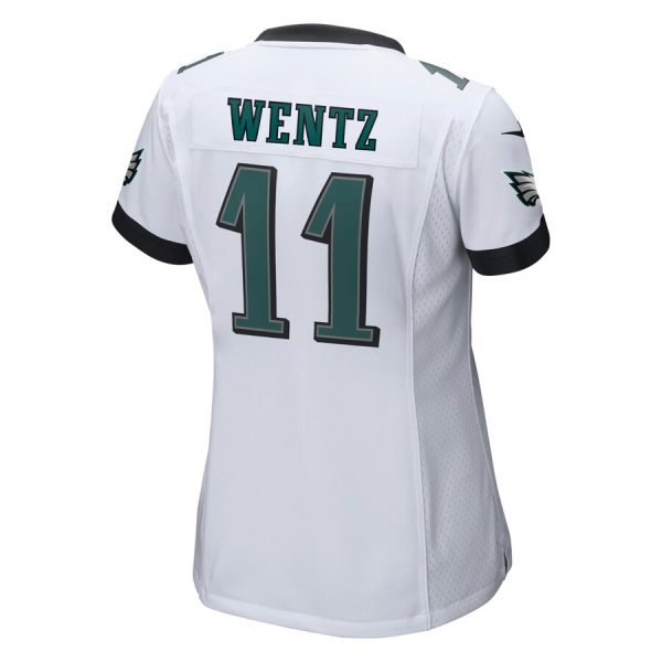 Carson Wentz No.7 For Women White Philadelphia Eagles Game Jersey